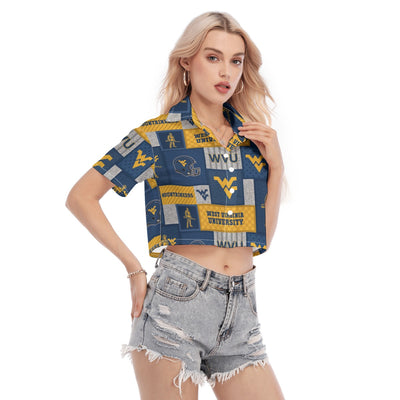 West Virginia Mountaineers Women's Cropped Shirt