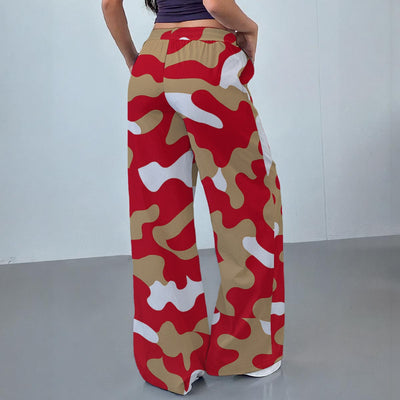 Gray San Francisco Football Camo Women's Casual Pants|230GSM