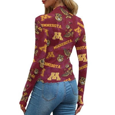 Minnesota Golden Gophers Women's Mesh T-shirt White varsity sports apparel
