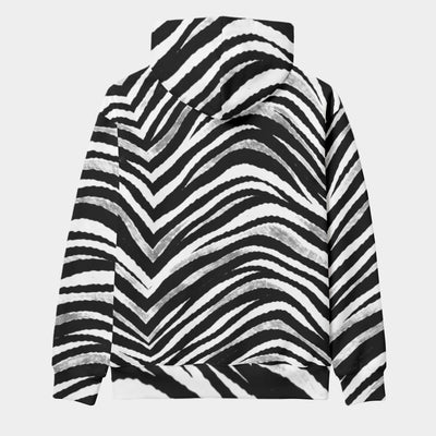 Lavender Las Vegas Football Zebra Unisex Pullover Hoodie – Black and White Game Day Streetwear