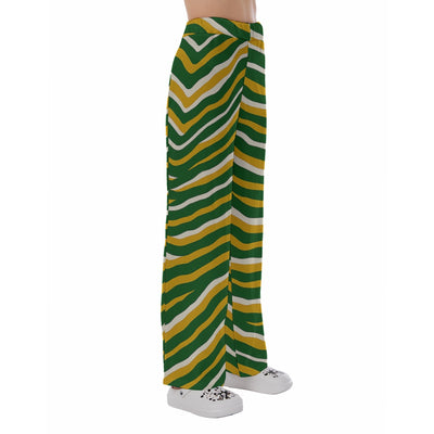 White Smoke Green Bay Football Yellow Green Women’s Pajama Pants – Game Day Lounge Wear