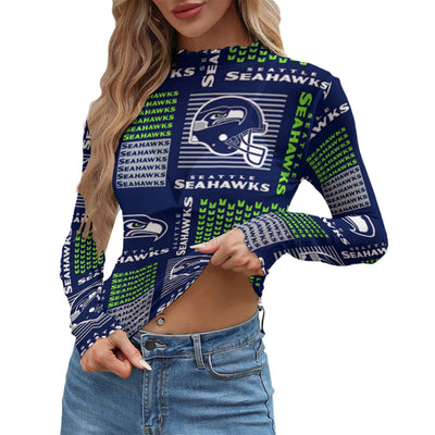 Seattle Seahawks Women's Mesh T-shirt – breathable comfort wear, fan gear, image 1297
