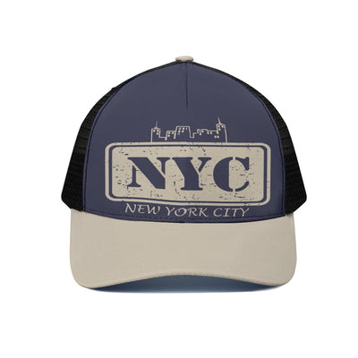 White Smoke Unisex Trucker Hat With Black Half-mesh