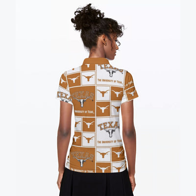 White Smoke Texas at Austin - Longhorns Women's Polo Collar Jersey