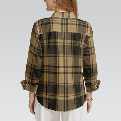 central florida knights tartan plaid black gold women tartan plaid game day shirt