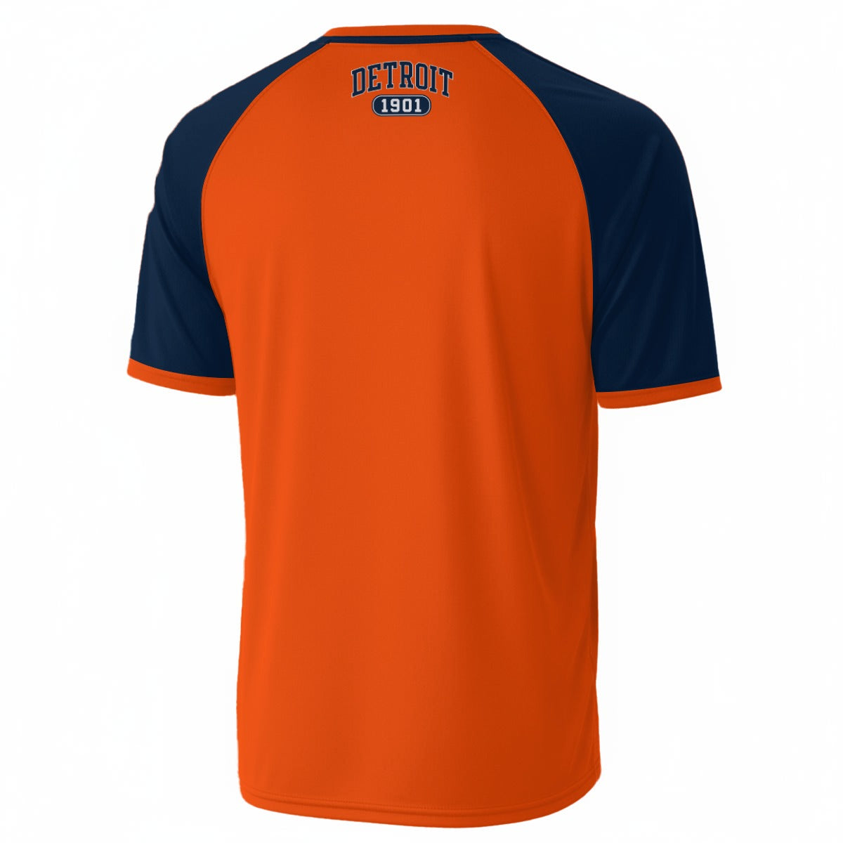 Detroit 1901 Baseball Shirt Orange Navy | Vintage Style Baseball Tee | Classic Sports T Shirt