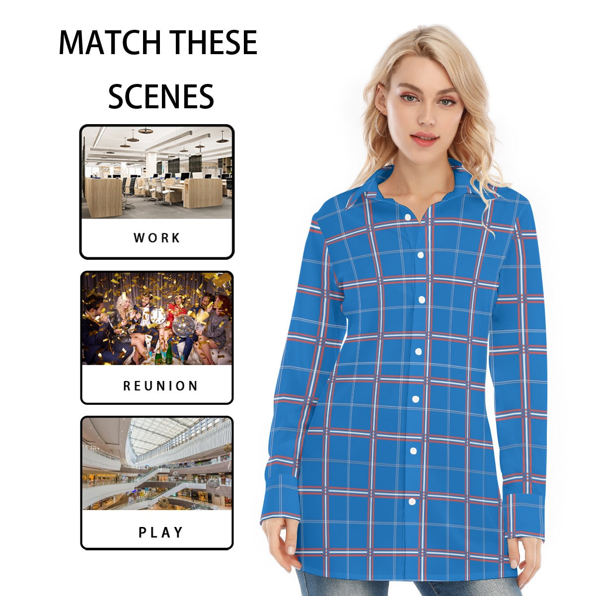 kansas jayhawks tartan plaid women shirt women tartan plaid game day fashion