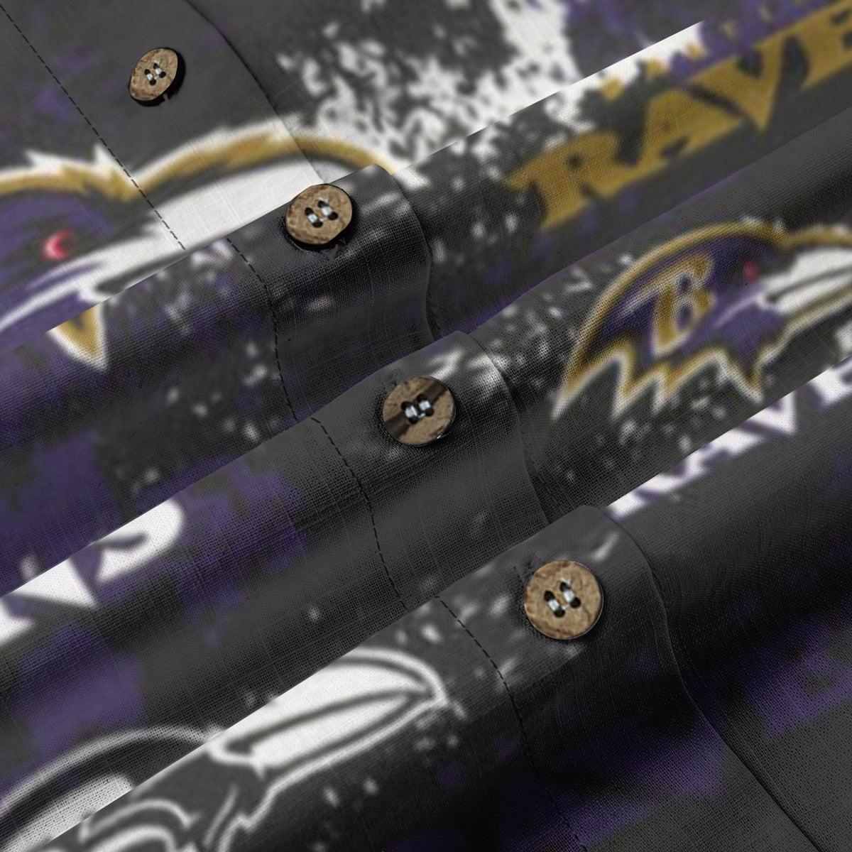 baltimore-ravens-womens-shirt-125gsm-cotton purple black football outfit detail