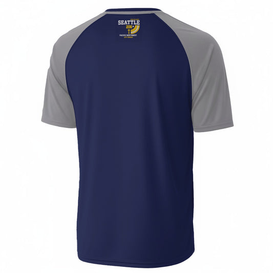 Seattle 206 Athletic Dept Navy Blue, Gray and Yellow T-Shirt – Pacific Northwest City Streetwear