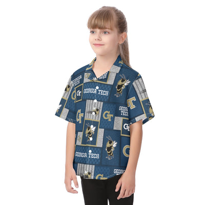 Georgia Tech Yellow Jackets Kid's Hawaiian Vacation Shirt varsity sportswear product image 2.0