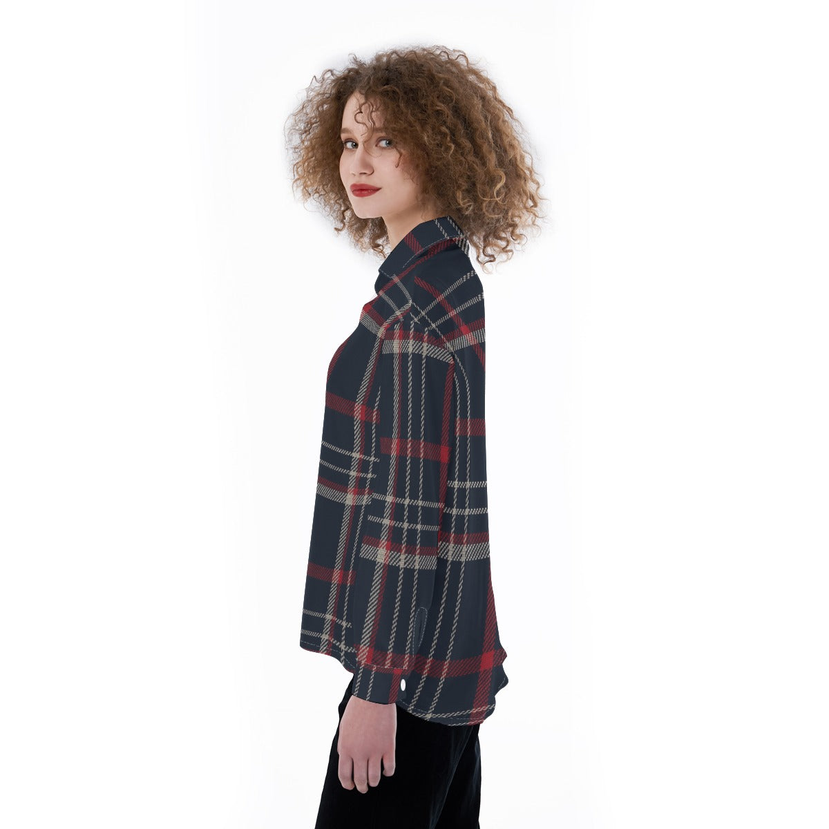 women tartan plaid streetwear shirt