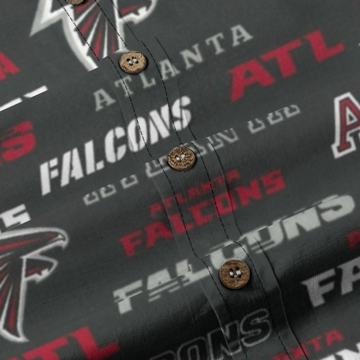 atlanta-falcons-childrens-shirt-with-pocket-125gsm-cotton red black football outfit fabric close-up