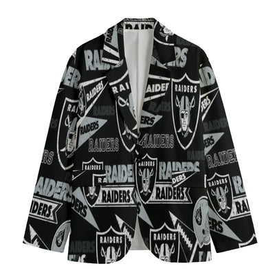 Las Vegas football style black blazer – game day streetwear jacket