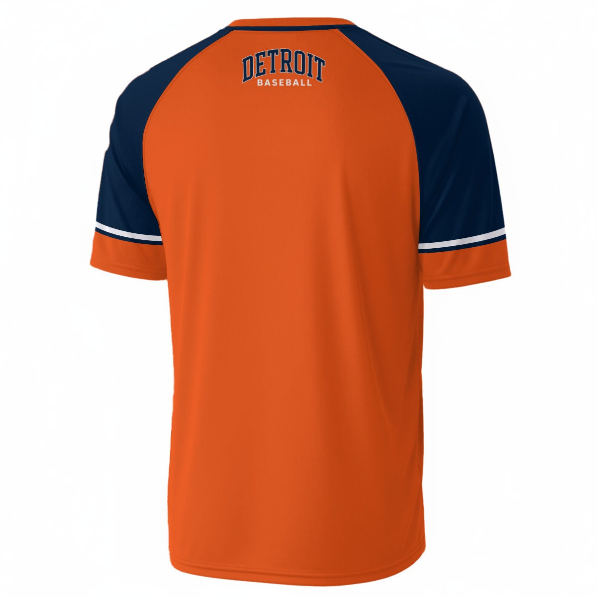 Detroit Baseball Tee Orange Navy | Casual Baseball Fan Shirt | Lightweight Game Day T Shirt
