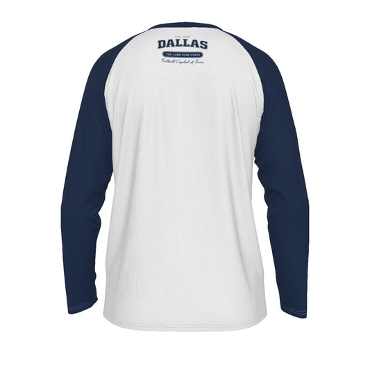 Dallas Lone Star State Football Men's Long Sleeve T-shirt With Raglan Sleeve