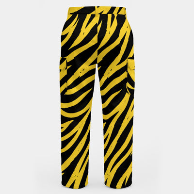 Black Pittsburgh Football Yellow Black Zebra Men's Cargo Pants