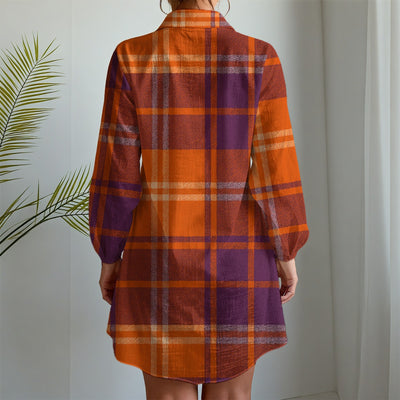 auburn tigers tartan plaid orange navy women tartan plaid game day shirt