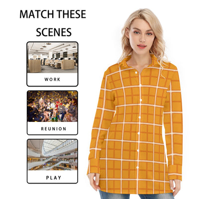 Tennessee Volunteers Orange White Plaid Womens Long Shirt 2 orange white plaid women fashion apparel