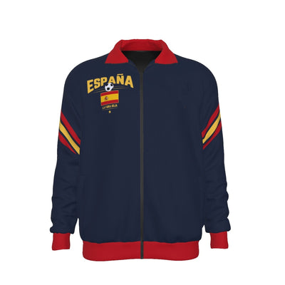 Spain Jacket Men Navy Red – Soccer Track Jacket for Game Day and Streetwear