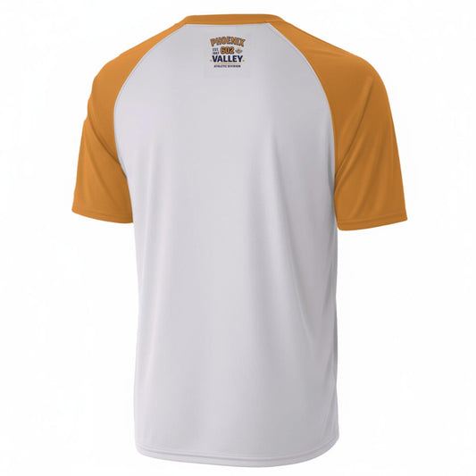 Phoenix 602 Valley Varsity T-Shirt – White Orange Athletic City Streetwear Style