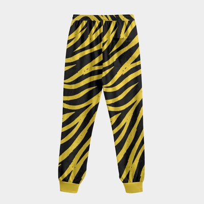Black Pittsburgh Football Yellow Black Zebra Diamond Velvet Men’s Sweatpants – Game Day Streetwear
