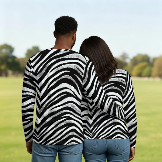 Las Vegas Football Zebra Long Sleeve T-Shirt – Black and White Game Day Streetwear