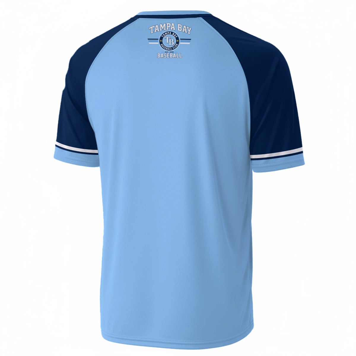 Tampa Bay Sky Blue Baseball Jersey – TB Club Vintage Game Day Streetwear Shirt