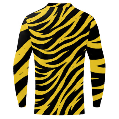 White Smoke Pittsburgh Football Yellow Black Zebra Men’s Quarter Zip Pullover Sweatshirt