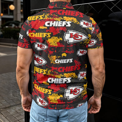 kansas-city-chiefs-mens-polo-shirt red gold football outfit image 2.0