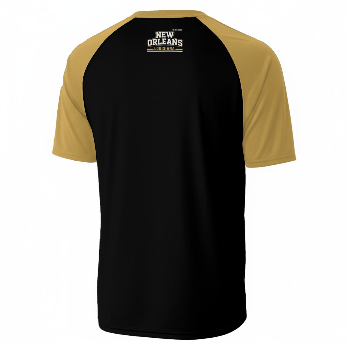 New Orleans Louisiana The Big Easy Baseball V-Neck T-Shirt Black and Gold – Urban Sports Streetwear