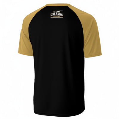Black New Orleans Louisiana The Big Easy Baseball V-Neck T-Shirt Black and Gold – Urban Sports Streetwear