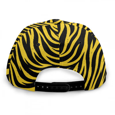 White Smoke Pittsburgh Football Yellow Black Zebra Baseball Cap With Flat Brim