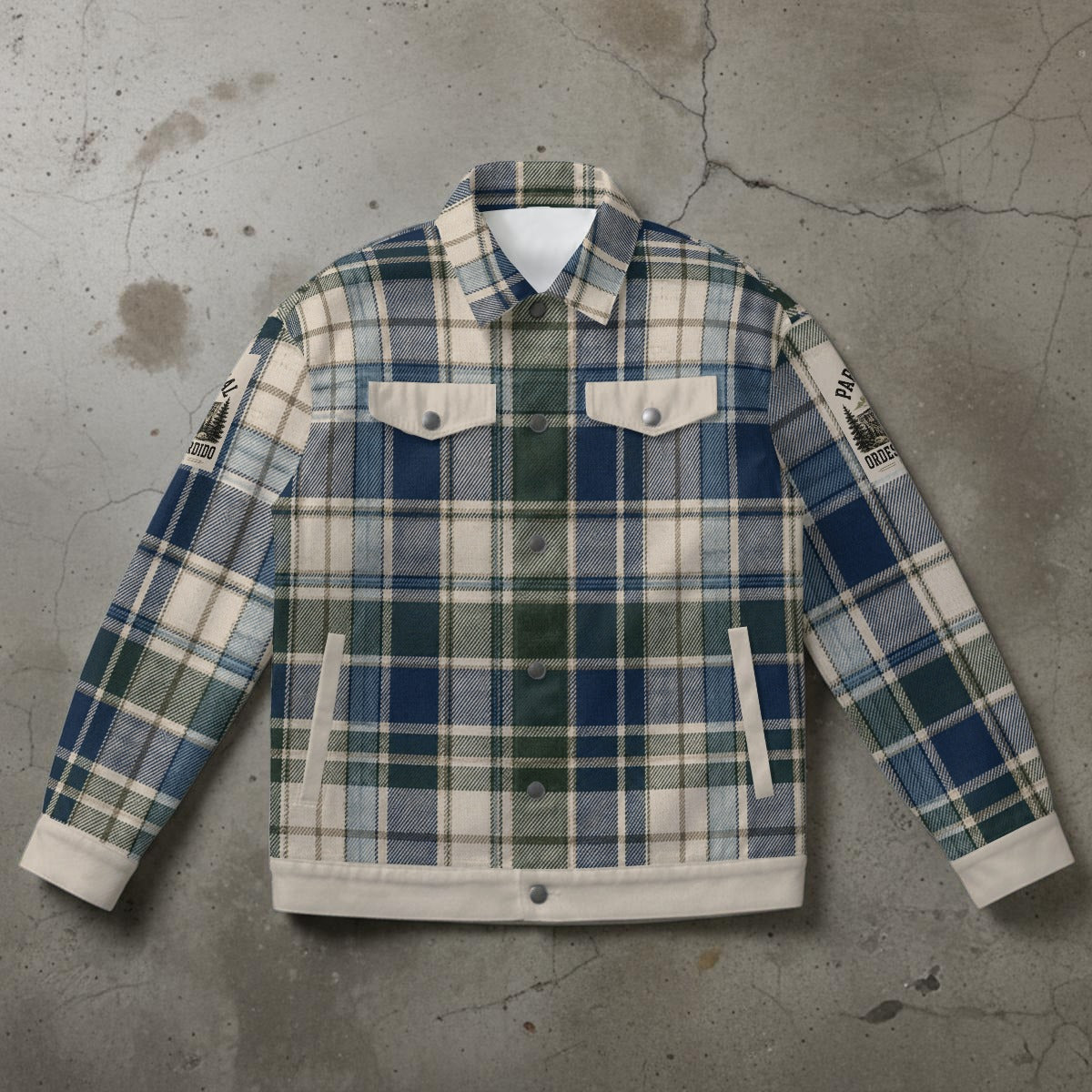 Chaqueta Cuadros Parque Nacional Ordesa y Monte Perdido, Chaqueta de Montaña, Ropa Senderismo, Regalo para Amantes de la Naturaleza