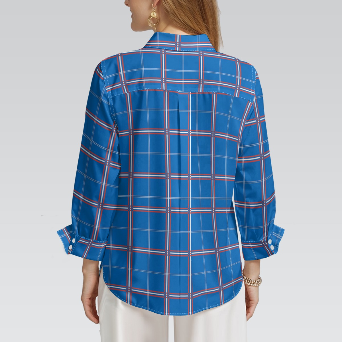 kansas jayhawks tartan plaid women shirt women tartan plaid game day fashion