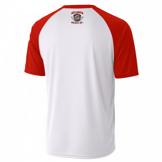 Atlanta Varsity Athletic Dept Graphic T-Shirt – Red and White Sports Style Tee