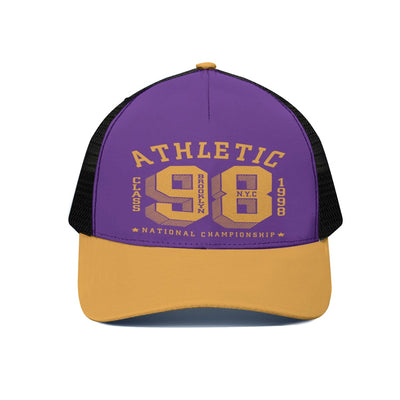 White Smoke Unisex Trucker Hat With Black Half-mesh