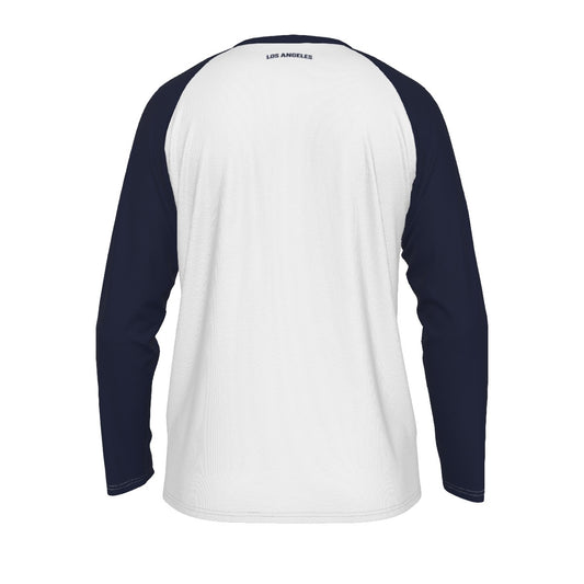 Los Angeles Long Sleeve Raglan Shirt – Classic Varsity College Style Tee