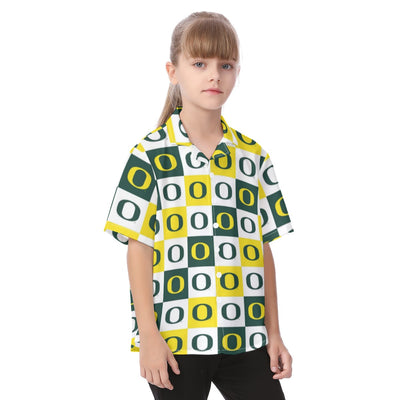 Oregon Ducks Kid's Hawaiian Vacation Shirt - Big Ten football apparel varsity sportswear product image 2.0
