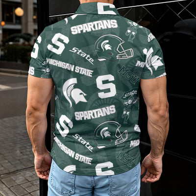Michigan State Spartans Men's Polo Shirt - Big Ten football apparel varsity sportswear product image 2.0