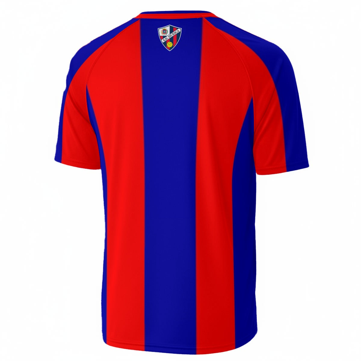 White Smoke Camiseta Sd Huesca roja y azul estilo fútbol retro 90s