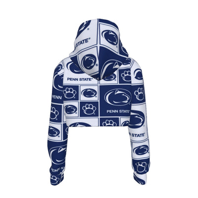 Penn State - Nittany Lions Women's Crop Top Hoodie White varsity sports apparel