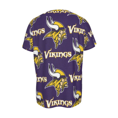 minnesota-vikings-short-sleeve-t-shirt purple gold football outfit detail