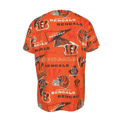cincinnati-bengals-short-sleeve-t-shirt black orange football fabric detail breathable