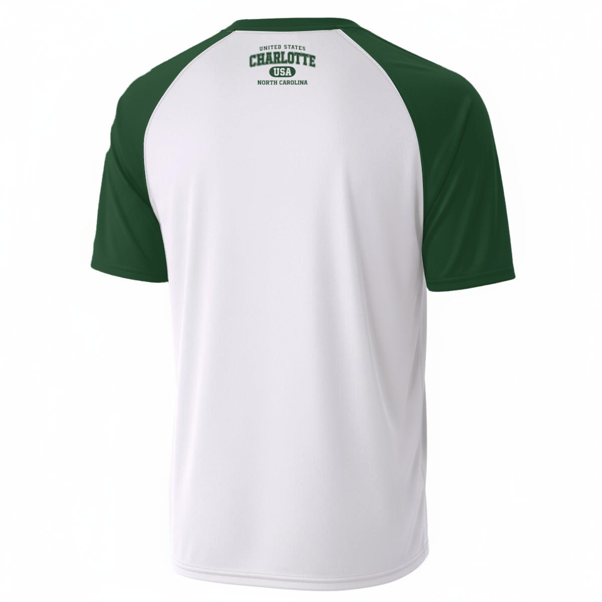 Charlotte USA North Carolina Green White Varsity T Shirt – Patriotic Collegiate Graphic Tee