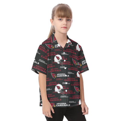 arizona-cardinals-kids-hawaiian-vacation-shirt red white football outfit detail