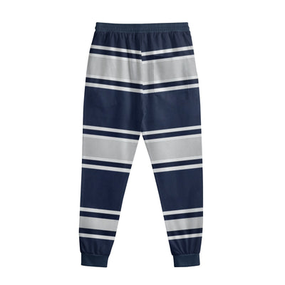 White Smoke Dallas Football Striped Sweatpants โ Texas Streetwear Jogger Pants