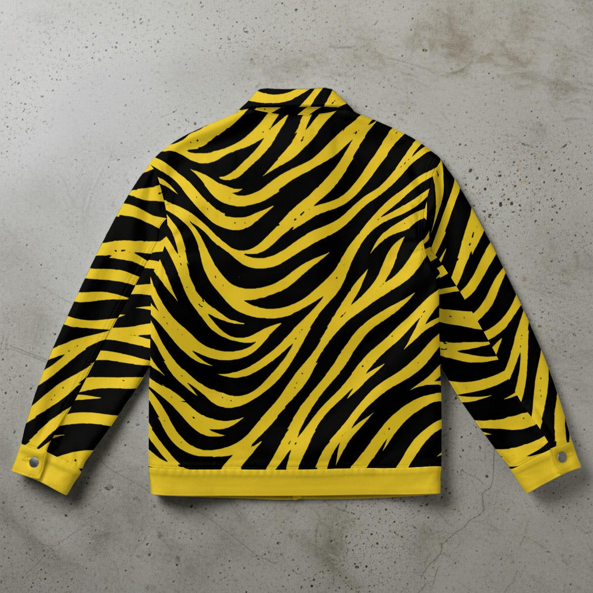 Slate Gray Pittsburgh Football Yellow Black Zebra Unisex Collared Jacket – Game Day Streetwear