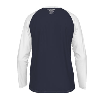 Dark Slate Gray New York Baseball Raglan Long Sleeve Shirt – Navy and White Athletic Champs Est. 1903
