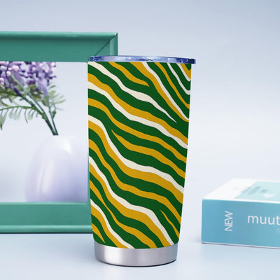 Lavender Green Bay football yellow green zebra Tumbler 20oz