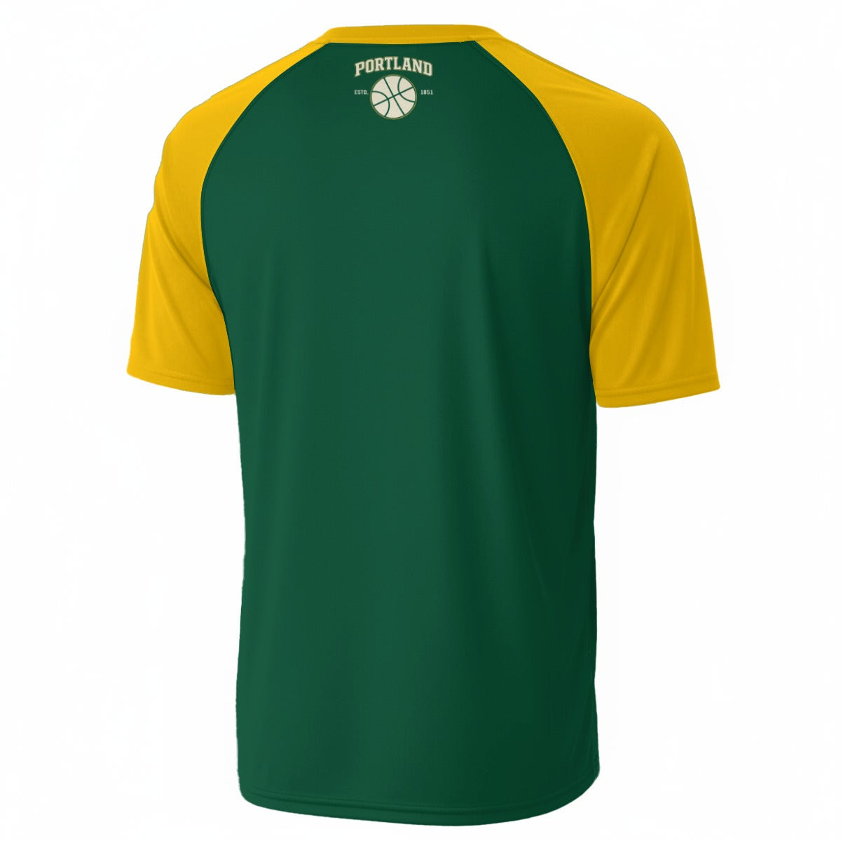 Portland Basketball Graphic T-Shirt in Green and Yellow – Varsity Sports Streetwear Tee